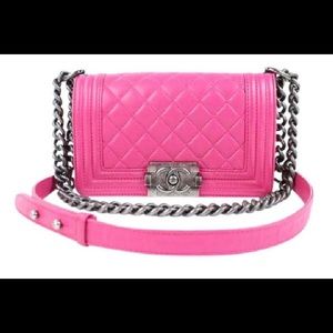 Mini Hot Pink Authentic Chanel Shoulder Bag